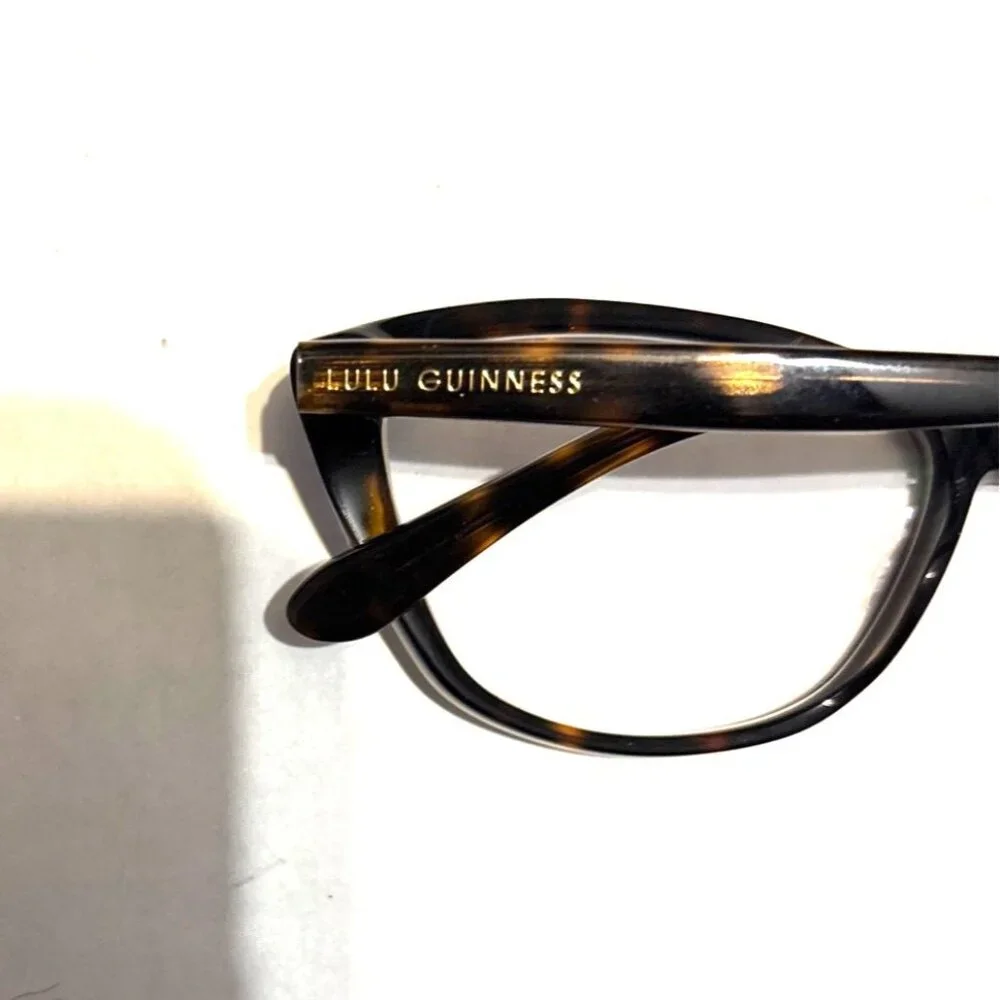 Lulu Guinness Tortoise Shell Cat-Eye Glasses Frame Only LG 94 Chic Wear Stylish
